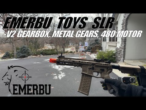 EMERBU SLR(Tan) Gel Blaster Gun Demo Video - EMERBUtoys