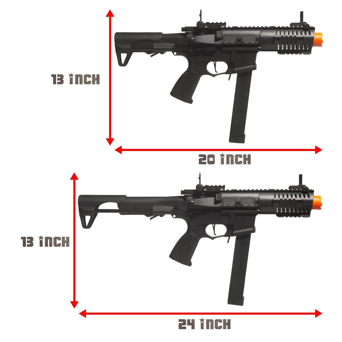 EMERBU Modified Gel Ball Blaster Gun ARP9(Black) - EMERBUtoysEMERBUtoys