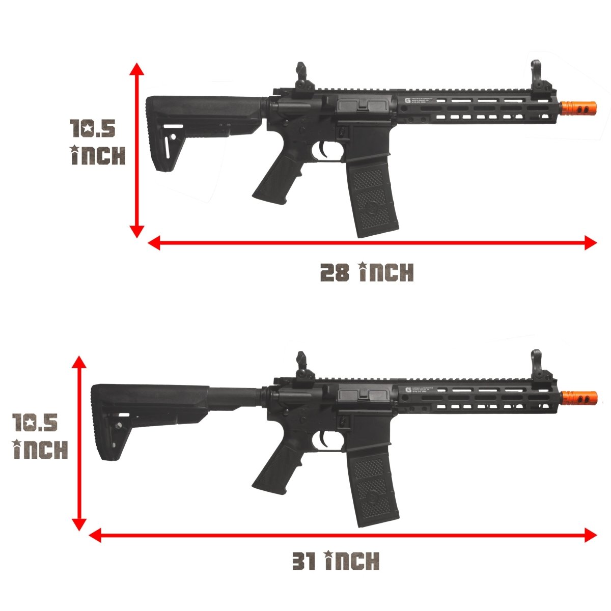 EMERBU Modified Gel Ball Blaster Gun MK8(Black) - EMERBUtoysEMERBUtoys