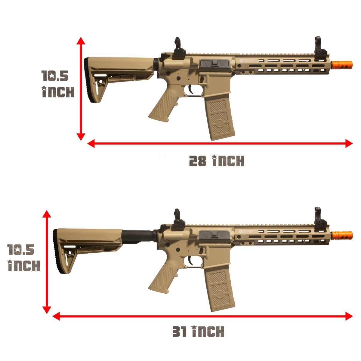 EMERBU Modified Gel Ball Blaster Gun MK8(Tan) - EMERBUtoysEMERBUtoys