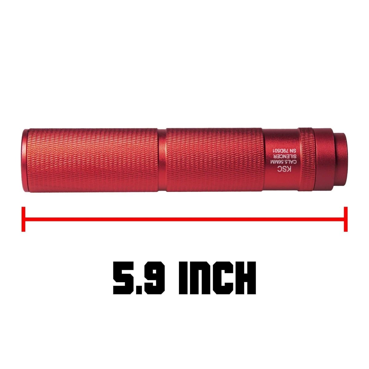 EMERBU Metal KSC Silencer(Red) - 14mm CCW - EmerbutoysEmerbutoys