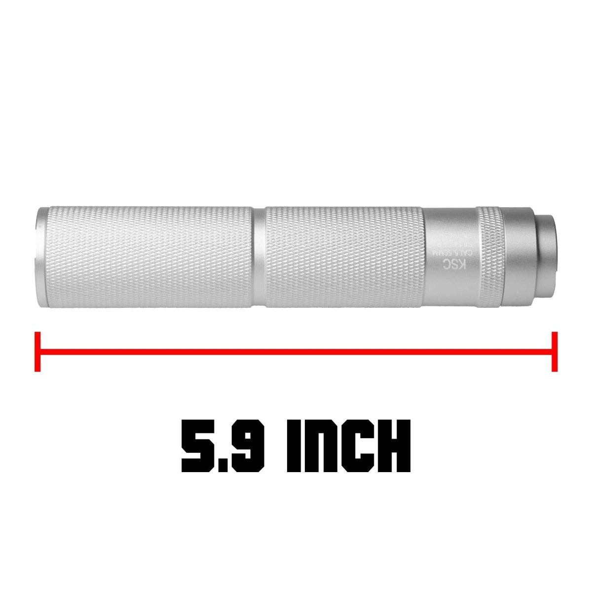 EMERBU Metal KSC Silencer(Sliver) - 14mm CCW - EmerbutoysEmerbutoys