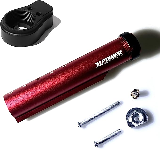 Metal Tube with Adapter Accessories Tool Decoration(Red) - EmerbutoysEmerbutoys
